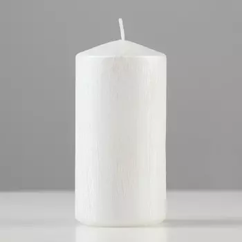 Свеча-цилиндр «Винтаж», 510 см, белый перламутр