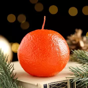 Свеча декоративная "Мандарин", 6,5×6,5×6 см