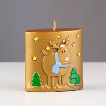 Свеча декоративная «Оленёнок», 7.83.58 см, золото