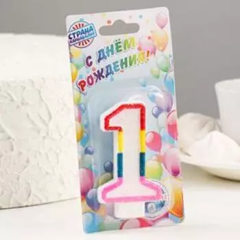 Свеча для торта «Цифра 1», 7 см