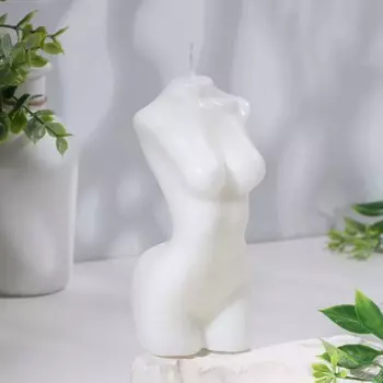 Свеча фигурная "Бюст женский", 6х14 см,белый, 4 ч