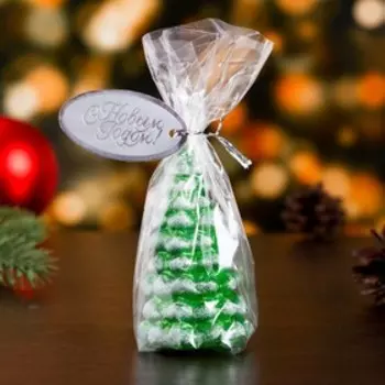 Свеча декоративная «Ёлочка», 7.54.5 см, 3 ч, 25 г, зелёная