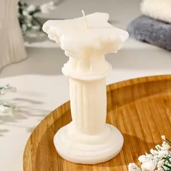 Свеча фигурная "Колонна большая", 10х5 см, белая