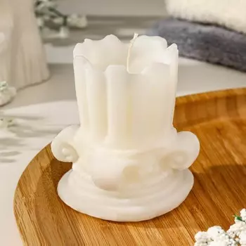 Свеча фигурная "Колонна маленькая", 7,5 см, белая