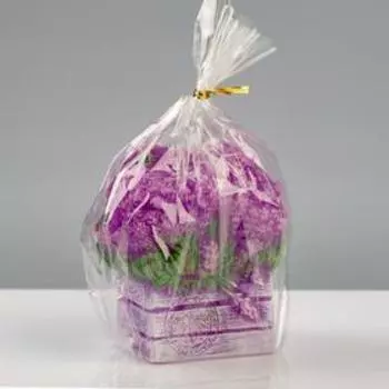 Свеча фигурная "Корзинка лаванды", 7×10×11 см, фиолетовый