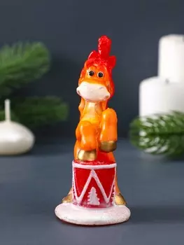 Свеча фигурная "Лошадка цирковая" 4,5х6х11 см, цв. золотой