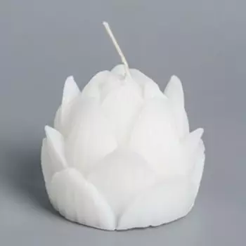 Свеча фигурная "Лотос", 6х4,5 см, белый