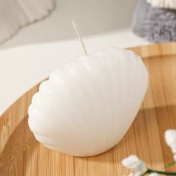 Свеча фигурная "Ракушка", 3,2х4,5 см, белая