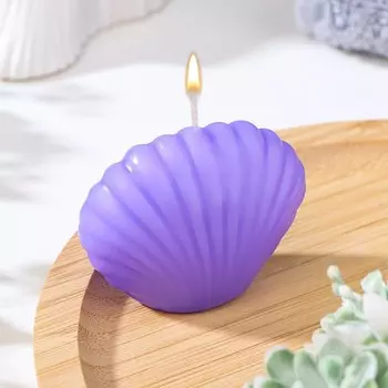 Свеча фигурная "Ракушка", 3,2х4,5 см, лавандовая