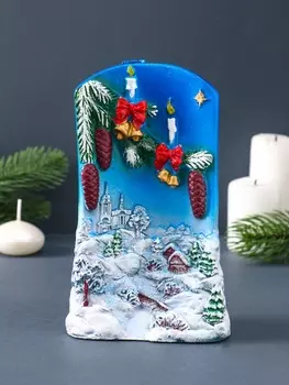 Свеча фигурная "Рождественские шишки" 6х9,5х16,5 см