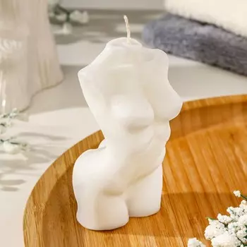 Свеча декоративная «Женский силуэт», 10 см, белая