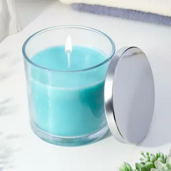 Ароматическая свеча в стакане «Бирюзовое небо. ГИГАНТ», соевый воск, 1010 см