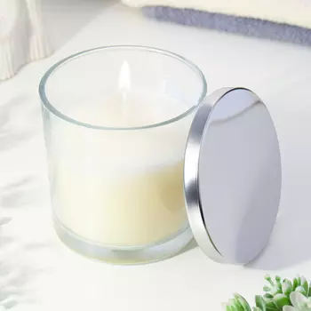 Ароматическая свеча в стакане «Свежесть и хлопок. ГИГАНТ», соевый воск, 1010 см