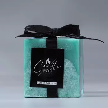 Свеча декоративная For comfort, бирюзовая, 55 см