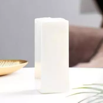 Свеча интерьерная "Квадрат", 6х6х15,5 см, белая