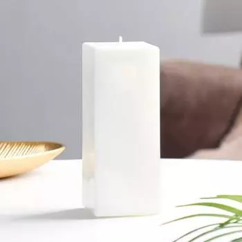 Свеча интерьерная "Квадрат", 6х6х15,5 см, белая