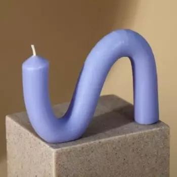 Свеча интерьерная «Волна», сиреневая