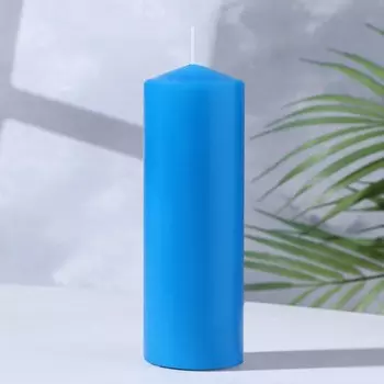Свеча классическая 5*15 см, синяя, лакированная