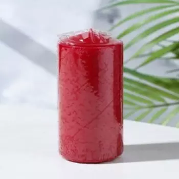 Свеча классическая 5х10 см, бордовая, лакированная