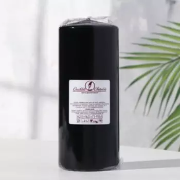 Свеча - цилиндр, 7х17 см, 50 ч, 515 г, черная