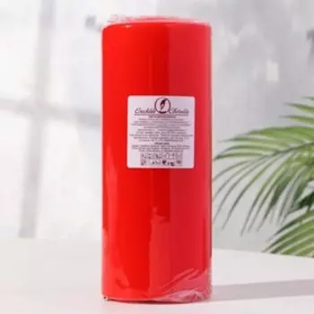Свеча - цилиндр, 8х20 см, 90 ч, 795 г, красная