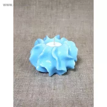 Свеча "Коралл" 12*8,5 голубая