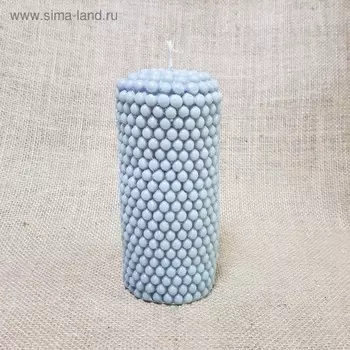 Свеча "Круглый жемчуг" серая 7х16