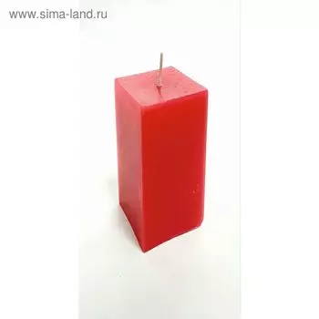 Свеча куб, красная, 5х15см