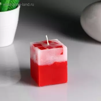 Свеча- куб с мозаикой "Клубника" ароматическая, 56 см