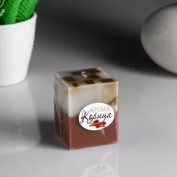 Свеча- куб с мозаикой "Корица" ароматическая, 56 см