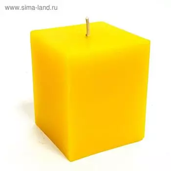 Свеча куб, жёлтая, 5х5.7см
