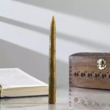 Свеча магическая с травами «Спокойствие и сила», 1,5×17,5 см, цвет жёлтый 4684225