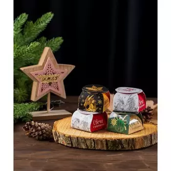 Свеча на Новый Год чайная «Новогодняя», диам. 4 см