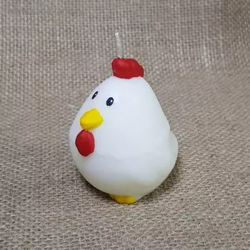 Свеча Петушок пасхальный 6х6,5 белый