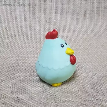 Свеча Петушок пасхальный 6х6,5 мятный