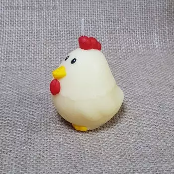 Свеча Петушок пасхальный 6х6,5 сливочный