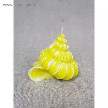 Свеча "Ракушка" 10.5*11.5 желтая