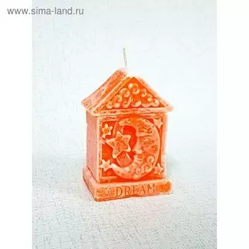 Свеча "Ручная работа" DREAM "Месяц и звёзды" 8,5*5,5*4,3 оранжевый