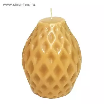 Свеча "Ручная работа" Интерьерная "Ананас" 11х12,5 бежевая