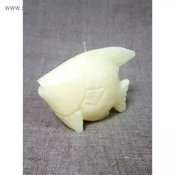 Свеча "Ручная работа" "Рыба" 15*11 сливочная