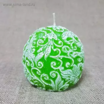 Свеча "Ручная работа" "Шар с узором" 7см яблочный