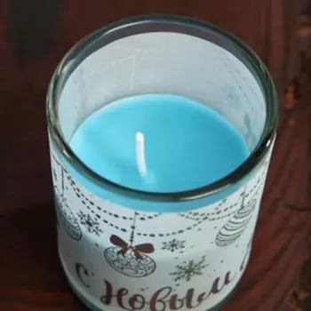 Новогодняя свеча в стакане «С Новым годом!», аромат лаванда