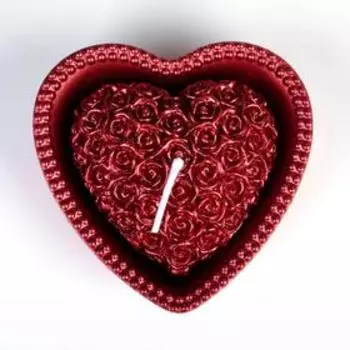 Свеча декоративная «Сердце», 94.5 см, рубин