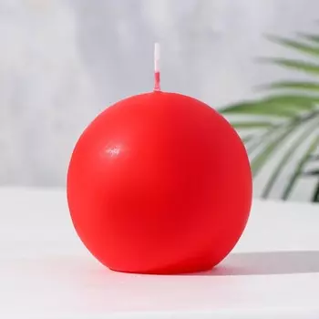 Свеча-шар, 5,5 см, 9 ч, 97 г, красная