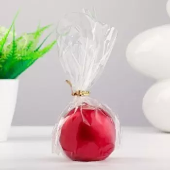 Свеча-шар, 5,5 см, 9 ч, 97 г, рубиновый блеск