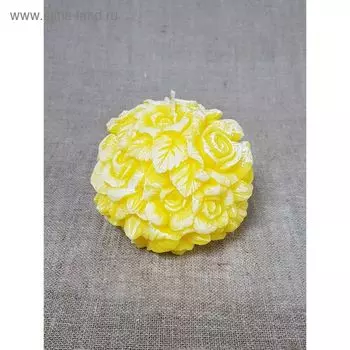 Свеча "Шар цветочный" 11*9 желтый