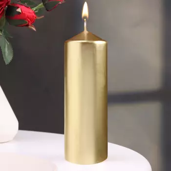 Свеча «Столбик», золотая, 5.515 см