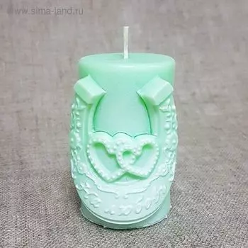 Свеча Свадебная "На любовь" 5,5х8 мятная