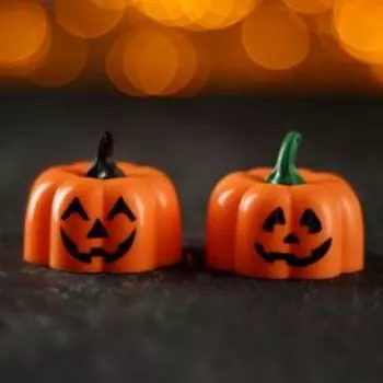 Свеча на Хеллоуин «Тыква», светодиодная, МИКС