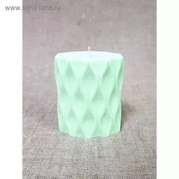 Свеча "Волна" 9,5х11,5см, мятная